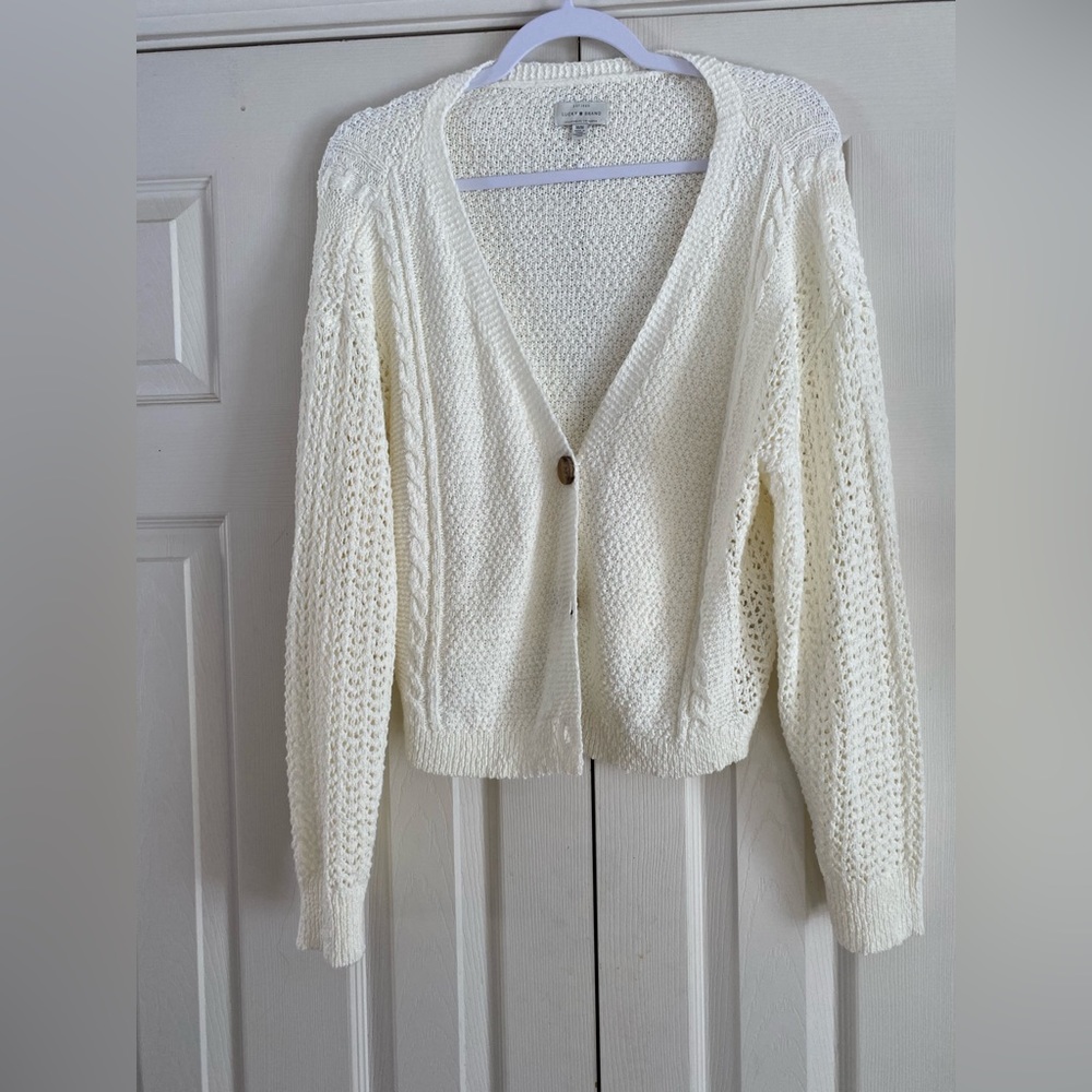 Off-white cardigan Lucky Brand never worn